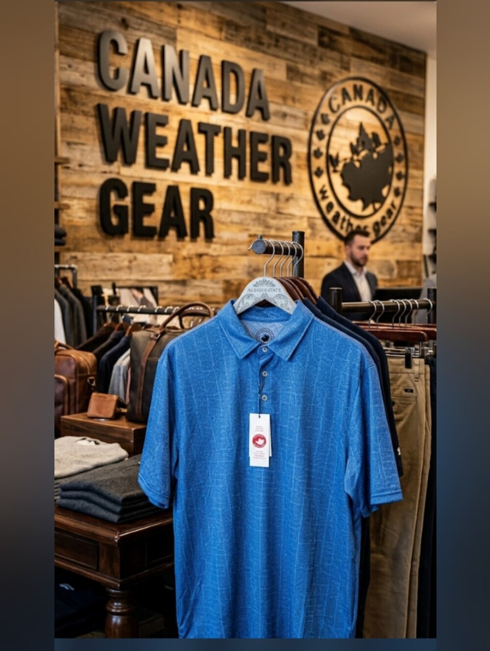 Canada Weather Gear Men’s Blue Polo Size XL